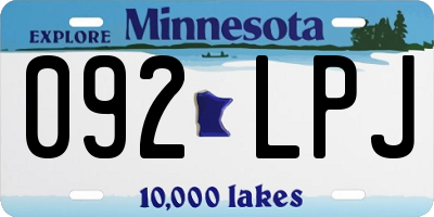 MN license plate 092LPJ