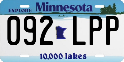 MN license plate 092LPP