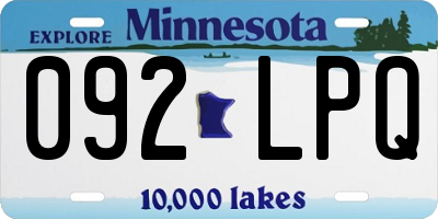 MN license plate 092LPQ