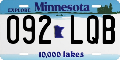 MN license plate 092LQB