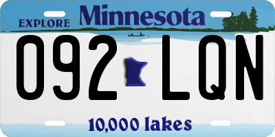 MN license plate 092LQN