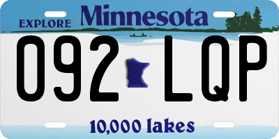 MN license plate 092LQP