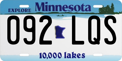 MN license plate 092LQS