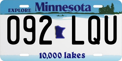 MN license plate 092LQU