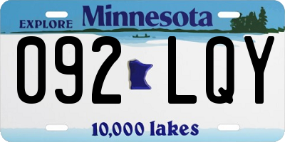 MN license plate 092LQY