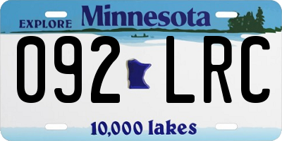 MN license plate 092LRC