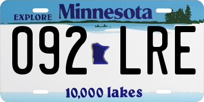 MN license plate 092LRE