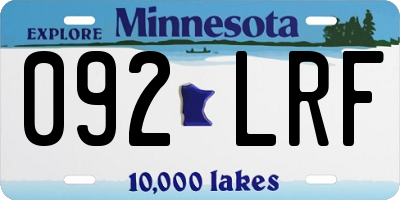 MN license plate 092LRF