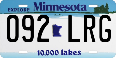 MN license plate 092LRG