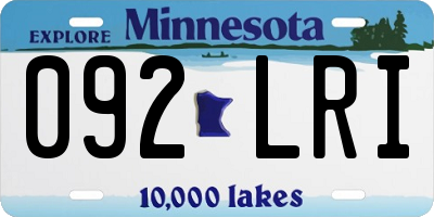MN license plate 092LRI