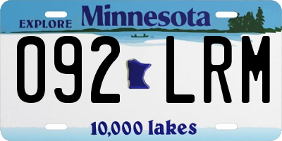 MN license plate 092LRM