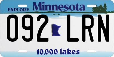 MN license plate 092LRN