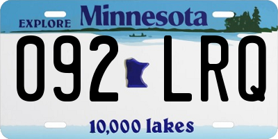 MN license plate 092LRQ