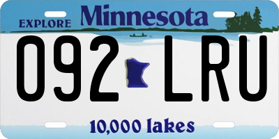 MN license plate 092LRU