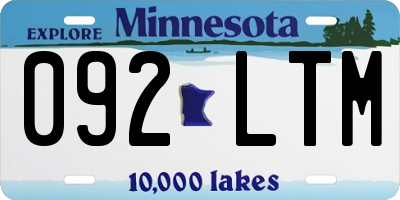 MN license plate 092LTM