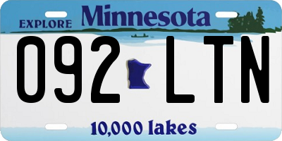 MN license plate 092LTN