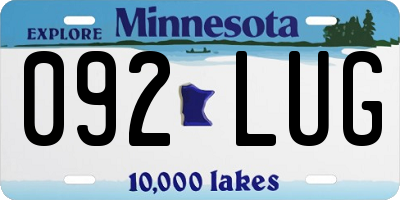 MN license plate 092LUG