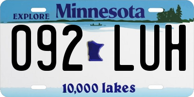 MN license plate 092LUH
