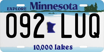 MN license plate 092LUQ