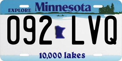 MN license plate 092LVQ