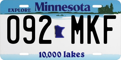 MN license plate 092MKF