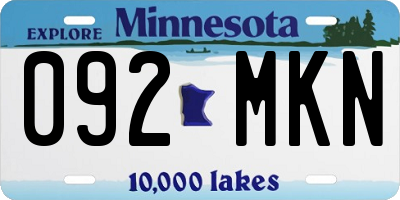 MN license plate 092MKN
