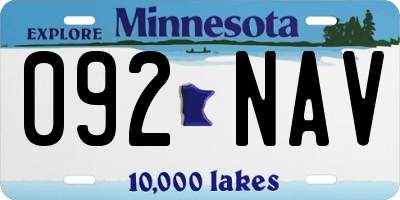 MN license plate 092NAV