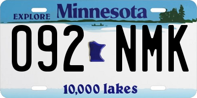 MN license plate 092NMK