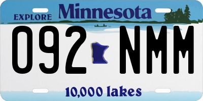 MN license plate 092NMM