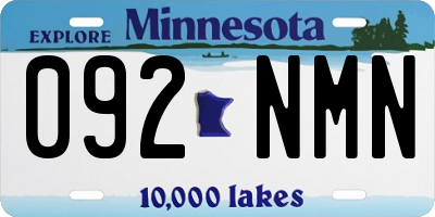 MN license plate 092NMN