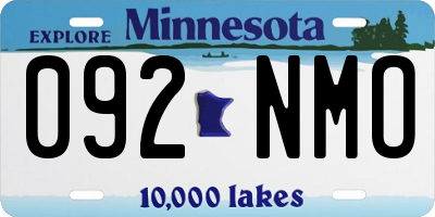 MN license plate 092NMO