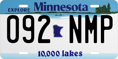 MN license plate 092NMP