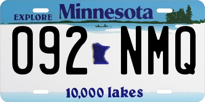 MN license plate 092NMQ