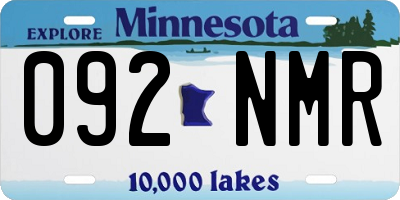 MN license plate 092NMR