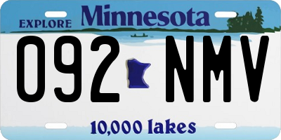 MN license plate 092NMV