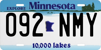 MN license plate 092NMY
