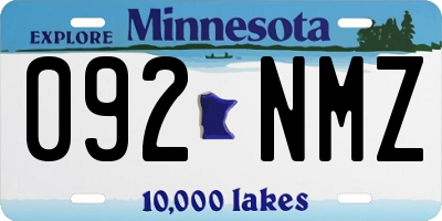 MN license plate 092NMZ