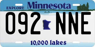 MN license plate 092NNE