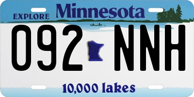 MN license plate 092NNH