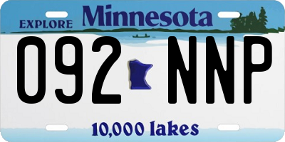 MN license plate 092NNP