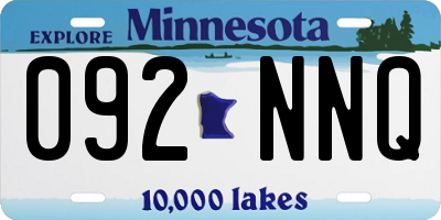 MN license plate 092NNQ