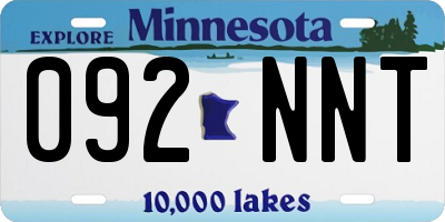 MN license plate 092NNT