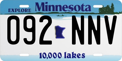 MN license plate 092NNV