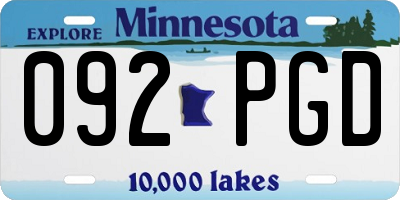 MN license plate 092PGD