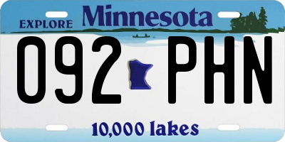 MN license plate 092PHN