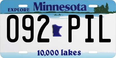 MN license plate 092PIL