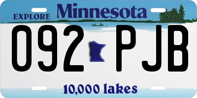 MN license plate 092PJB