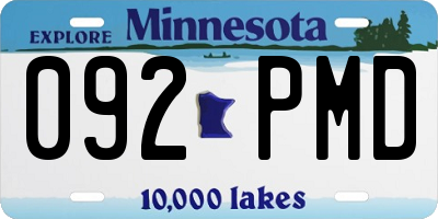 MN license plate 092PMD