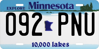 MN license plate 092PNU