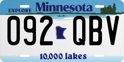 MN license plate 092QBV